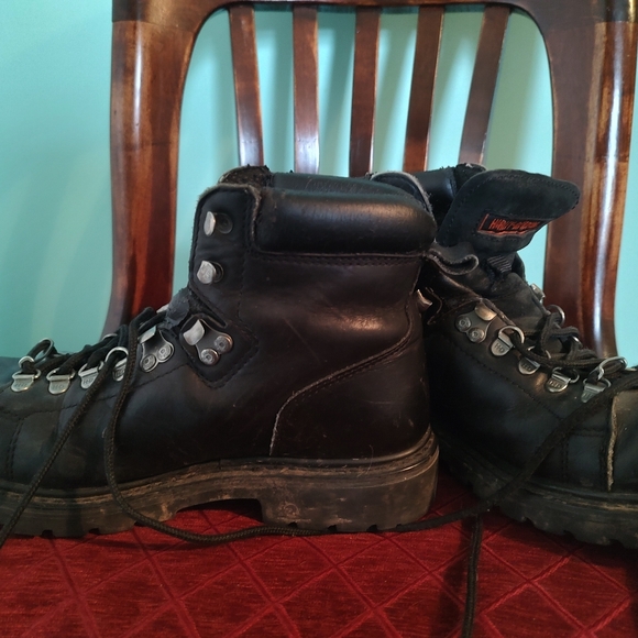 Harley Davidson Dipstick 81610 Black Leather Motorcycle Boots women’s  Sz. 8.5 - Picture 4 of 10
